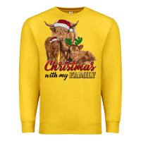 Lemon Cow and Calves Christmas with My Family Premium Sweatshirt - RanaPortraitStore