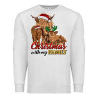 Cow And Calves Christmas With My Family Premium Sweatshirt | Teevron
