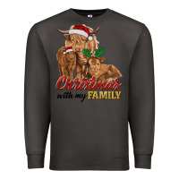 Smoke Cow and Calves Christmas with My Family Premium Sweatshirt - RanaPortraitStore