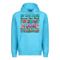 Ocean Blue my kids laugh because they think i'm crazy Premium Hoodie - JahusDesignShop