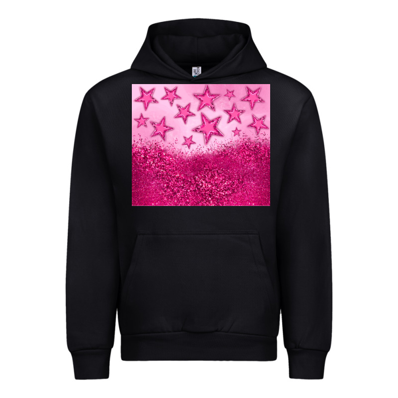 Pink Glitter Star Urban Hoodie by JahusDesignShop | Teevron