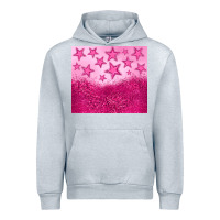 Heather Grey pink glitter star Urban Hoodie - JahusDesignShop