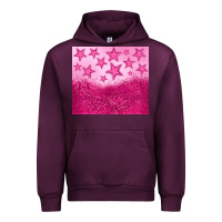 Mauve Wine pink glitter star Urban Hoodie - JahusDesignShop