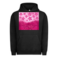 Pigment Black pink glitter star Urban Hoodie - JahusDesignShop