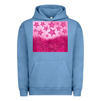 Pigment Pebble Blue pink glitter star Urban Hoodie - JahusDesignShop
