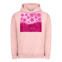 Pigment Salmon pink glitter star Urban Hoodie - JahusDesignShop