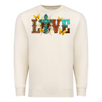 Sandshell love with cross Premium Sweatshirt - texasbilliewilder