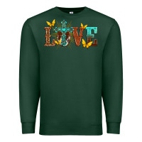Sports Green love with cross Premium Sweatshirt - texasbilliewilder