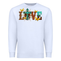White love with cross Premium Sweatshirt - texasbilliewilder