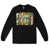 Black sunset vibes brush stroke Long Sleeve Tee - BarkalooDesign