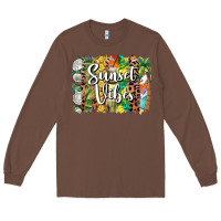 Chestnut sunset vibes brush stroke Long Sleeve Tee - BarkalooDesign