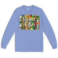 Colony Blue sunset vibes brush stroke Long Sleeve Tee - BarkalooDesign
