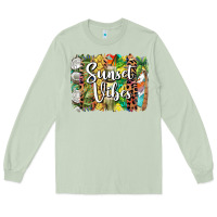 Matcha sunset vibes brush stroke Long Sleeve Tee - BarkalooDesign