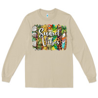 Mushroom sunset vibes brush stroke Long Sleeve Tee - BarkalooDesign