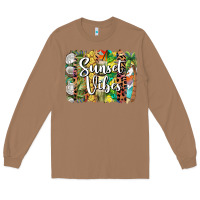 Toasted Coconut sunset vibes brush stroke Long Sleeve Tee - BarkalooDesign
