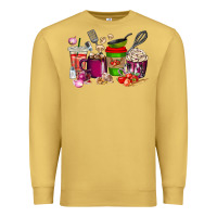 Antique Gold lunch lady coffee cups Premium Sweatshirt - texasbilliewilder