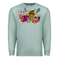 Seafoam lunch lady coffee cups Premium Sweatshirt - texasbilliewilder