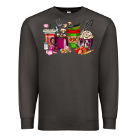 Smoke lunch lady coffee cups Premium Sweatshirt - texasbilliewilder