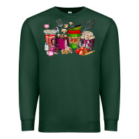 Sports Green lunch lady coffee cups Premium Sweatshirt - texasbilliewilder