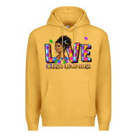 Mustard love autism awareness Premium Hoodie - JahusDesignShop