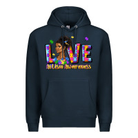 Navy love autism awareness Premium Hoodie - JahusDesignShop