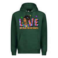Sports Green love autism awareness Premium Hoodie - JahusDesignShop