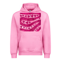 Fuchsia Pink pink glitter heart Urban Hoodie - JahusDesignShop