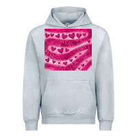 Heather Grey pink glitter heart Urban Hoodie - JahusDesignShop