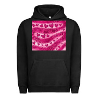 Pigment Black pink glitter heart Urban Hoodie - JahusDesignShop
