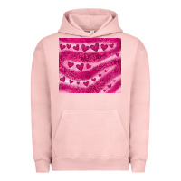 Pigment Salmon pink glitter heart Urban Hoodie - JahusDesignShop