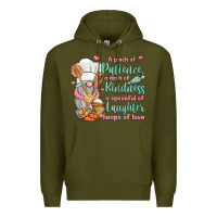 Army Green a pinch of patience a dash of kindness a spoonful Premium Hoodie - JahusDesignShop