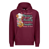 Burgundy a pinch of patience a dash of kindness a spoonful Premium Hoodie - JahusDesignShop