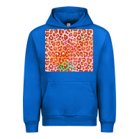 Cobalt orange leopard glitter Urban Hoodie - JahusDesignShop