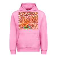 Fuchsia Pink orange leopard glitter Urban Hoodie - JahusDesignShop