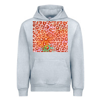 Heather Grey orange leopard glitter Urban Hoodie - JahusDesignShop