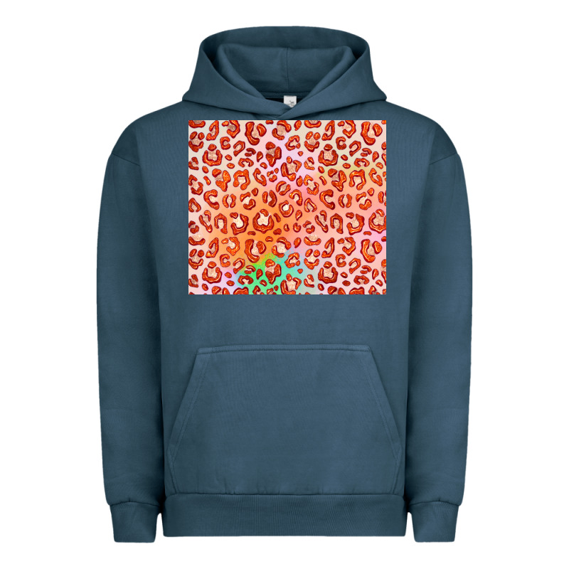 Orange Leopard Glitter Urban Hoodie by JahusDesignShop | Teevron