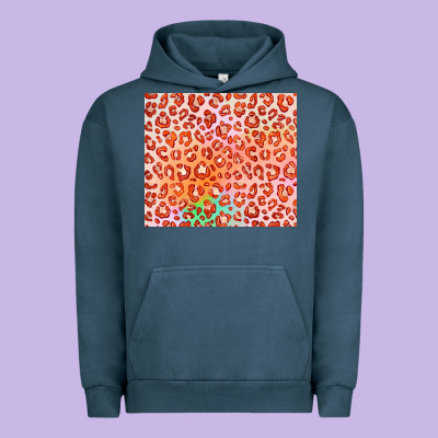 Orange Leopard Glitter Urban Hoodie Designed By Jahusdesignshop