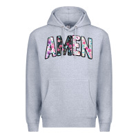 Heather Grey amen Premium Hoodie - JahusDesignShop