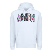 White amen Premium Hoodie - JahusDesignShop