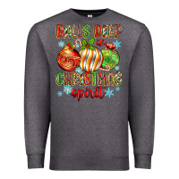 Charcoal Heather balls deep in christmas spirit Premium Sweatshirt - Zillion Design Studio