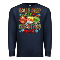 Navy balls deep in christmas spirit Premium Sweatshirt - Zillion Design Studio