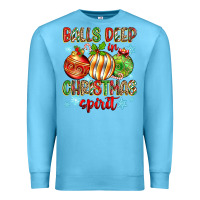 Ocean Blue balls deep in christmas spirit Premium Sweatshirt - Zillion Design Studio