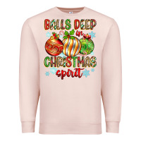 Pale Pink balls deep in christmas spirit Premium Sweatshirt - Zillion Design Studio