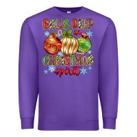 Purple balls deep in christmas spirit Premium Sweatshirt - Zillion Design Studio