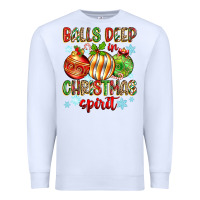 White balls deep in christmas spirit Premium Sweatshirt - Zillion Design Studio