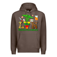 Coffee lvn juneteenth licensed vocational nurse with croc Premium Hoodie - AdoDesignShop
