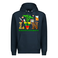 Navy lvn juneteenth licensed vocational nurse with croc Premium Hoodie - AdoDesignShop