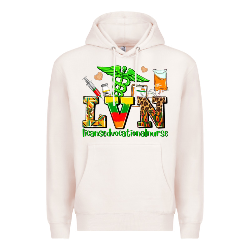 Lvn Juneteenth Licensed Vocational Nurse With Croc Premium Hoodie by AdoDesignShop | Teevron