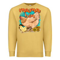 Antique Gold mama hen with sunflowers Premium Sweatshirt - texasbilliewilder