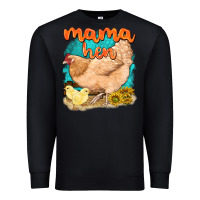 Black mama hen with sunflowers Premium Sweatshirt - texasbilliewilder